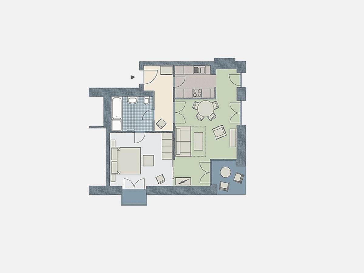 Kaiservillen Heringsdorf - Ferienwohnung Mit 1 Schlafzimmer Und Terrasse D201 Eksteriør bilde